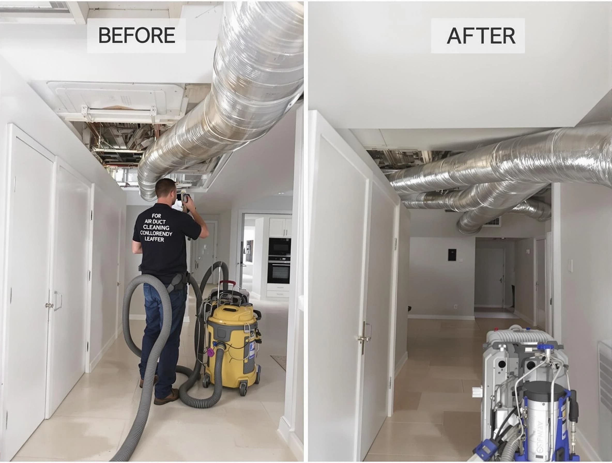 Bountiful Air Duct Cleaning professional performing thorough air duct cleaning in Bountiful
