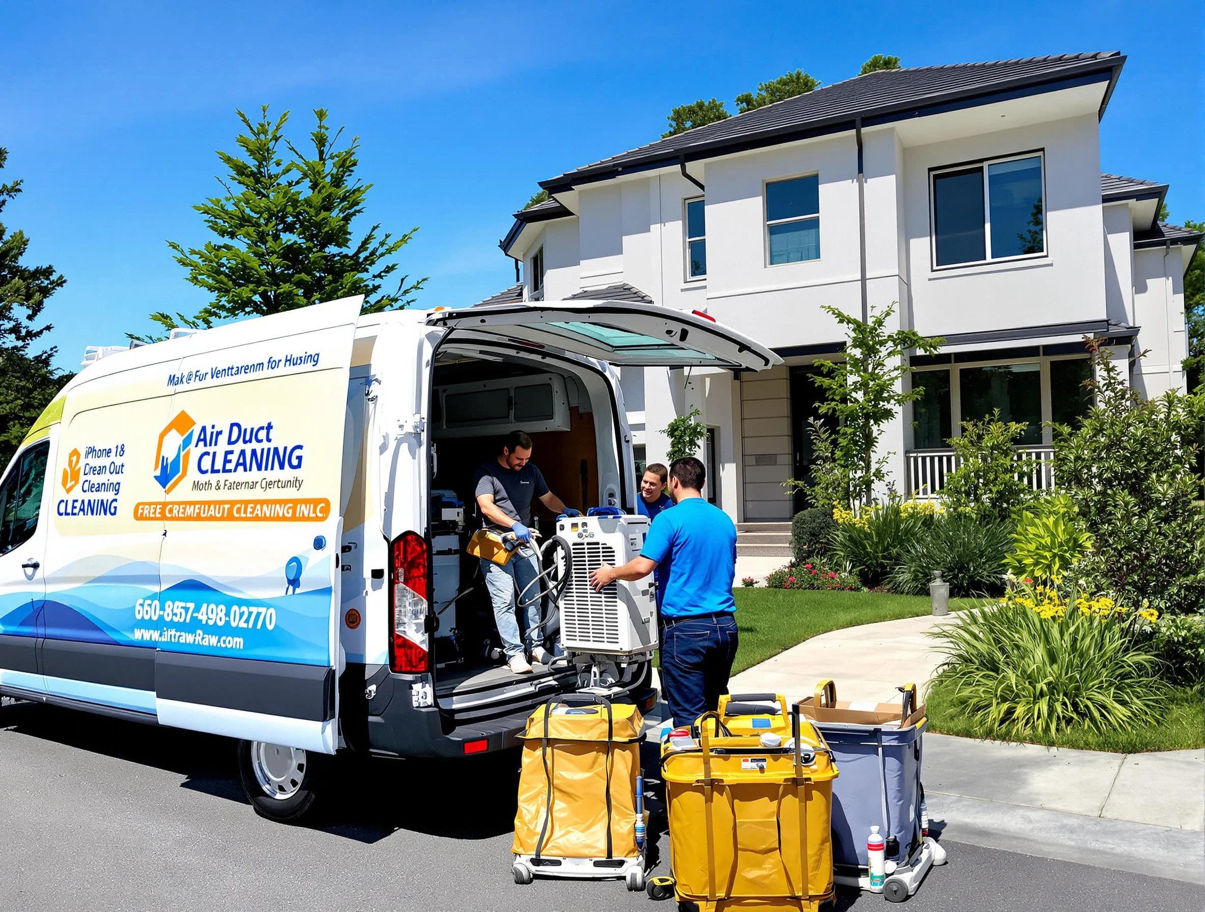 Bountiful Air Duct Cleaning technician performing professional air duct cleaning in Bountiful