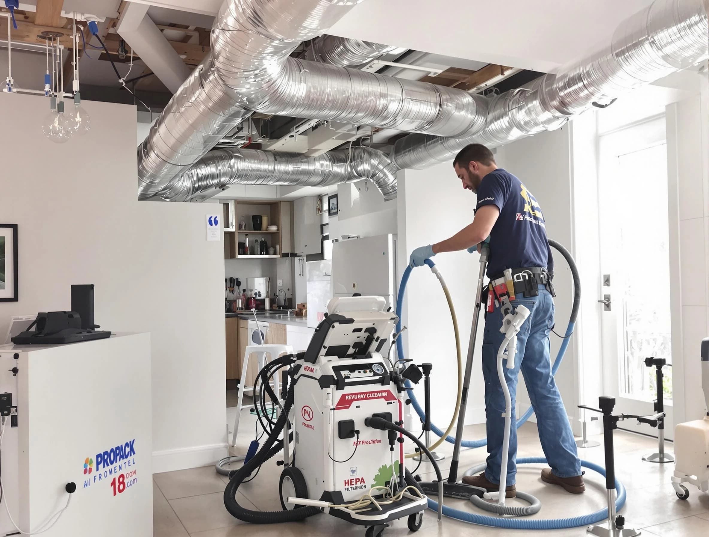Bountiful Air Duct Cleaning technician performing advanced pure duct cleaning with specialized equipment in Bountiful