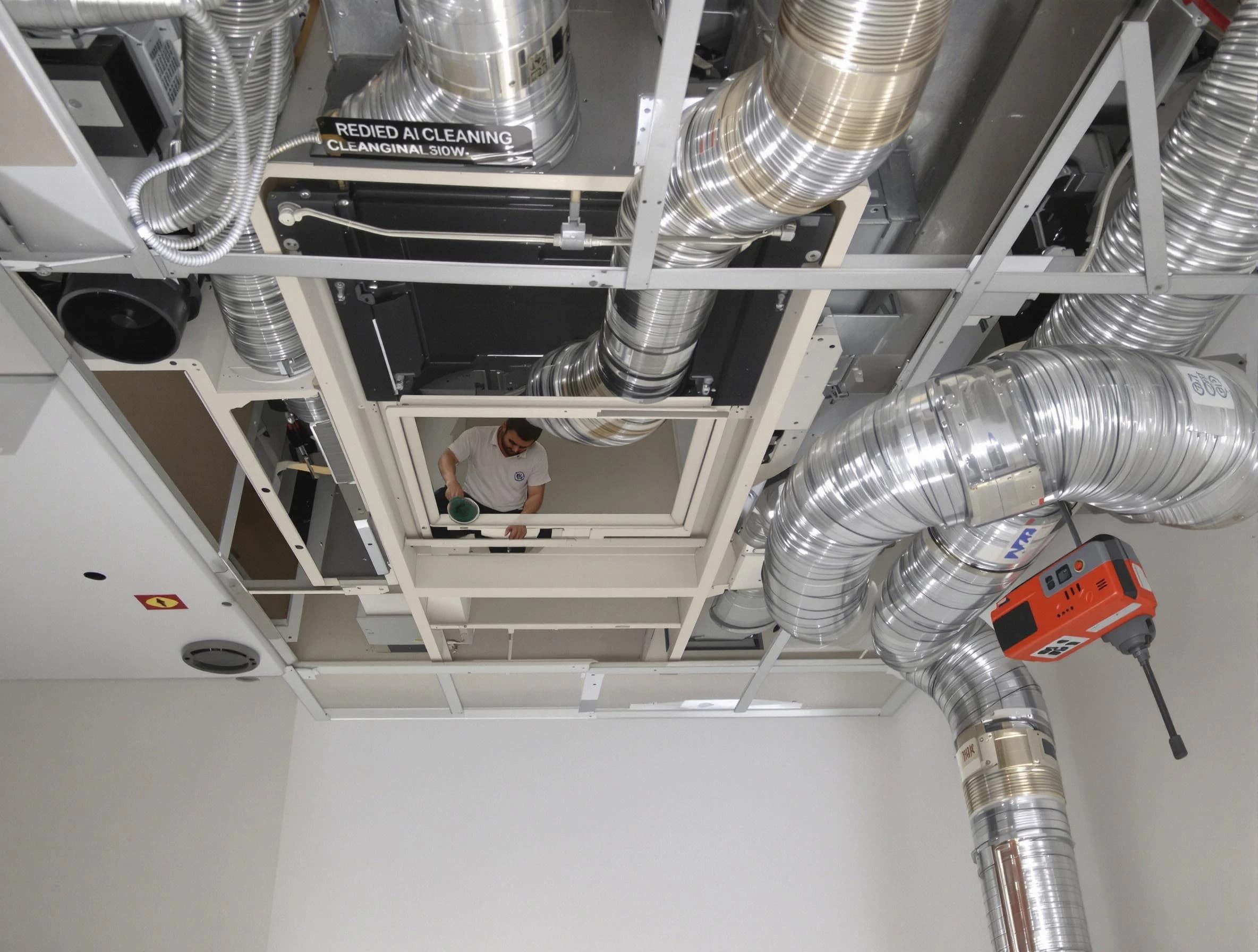 Bountiful Air Duct Cleaning technician performing detailed central duct system cleaning in Bountiful