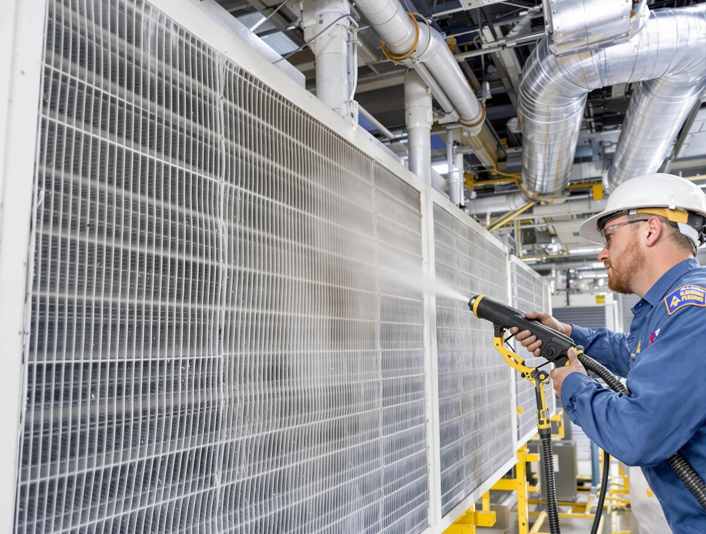 Professional commercial coil cleaning by Bountiful Air Duct Cleaning in Bountiful