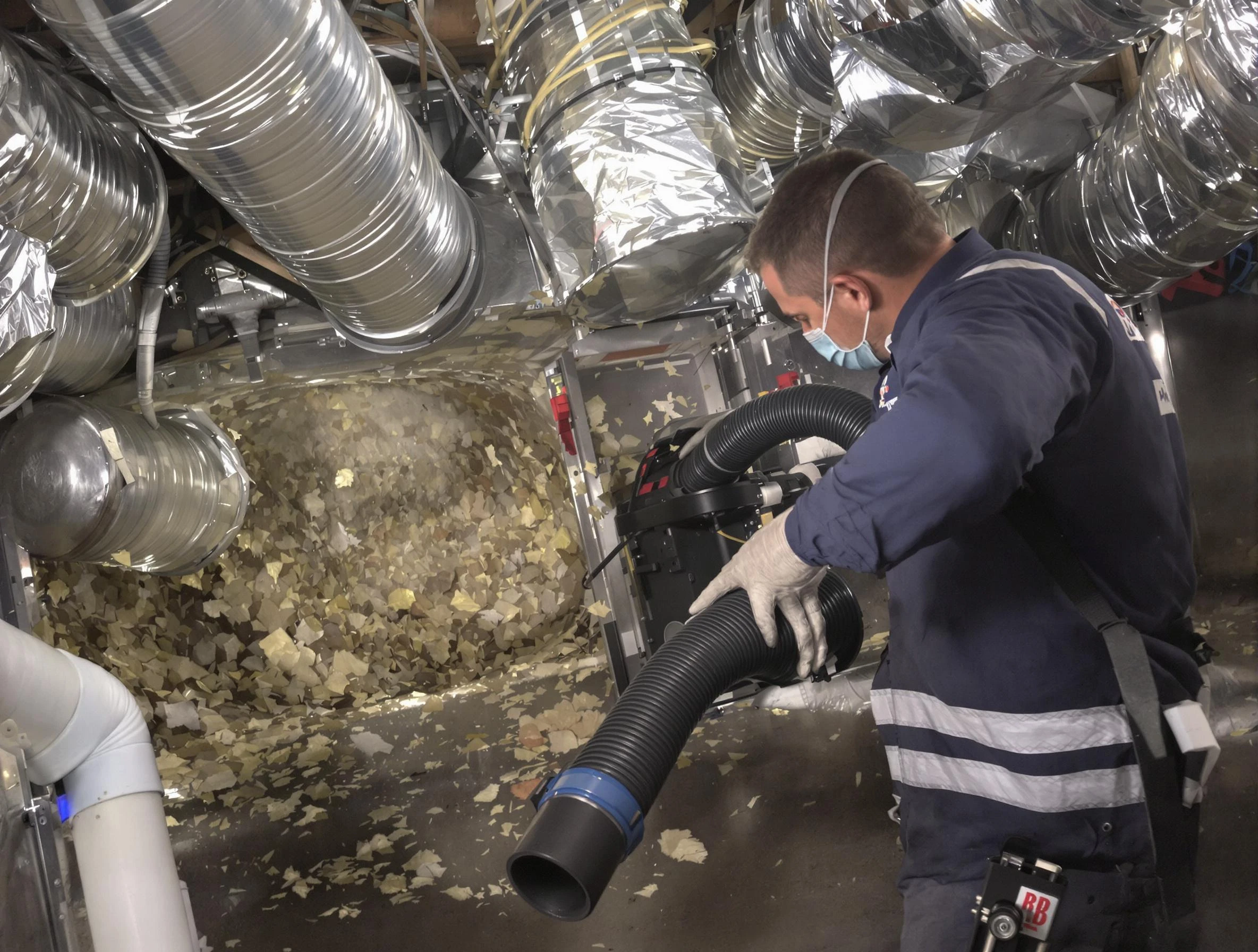 Bountiful Air Duct Cleaning specialist operating negative pressure cleaning equipment for thorough duct maintenance in Bountiful