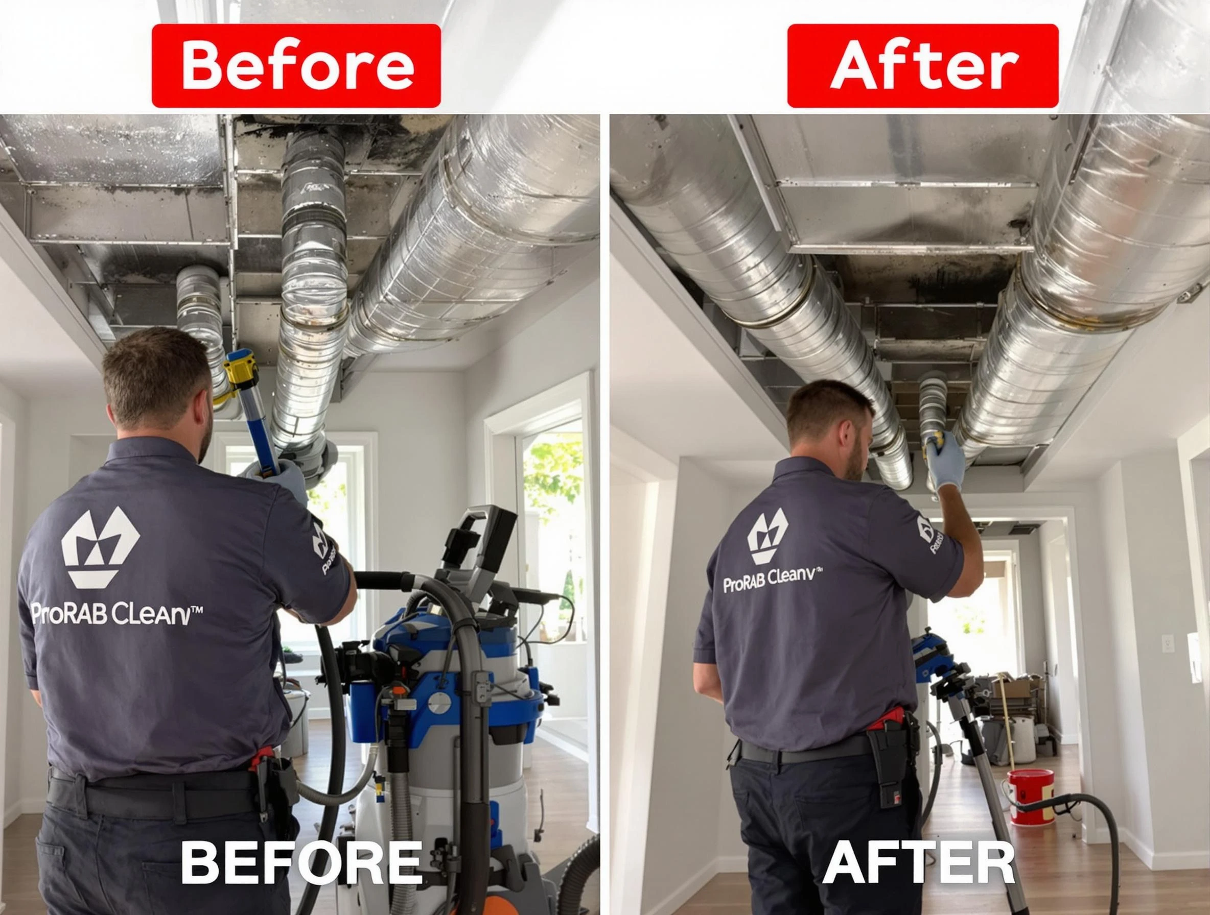 Bountiful Air Duct Cleaning expert performing thorough residential duct cleaning in a Bountiful home